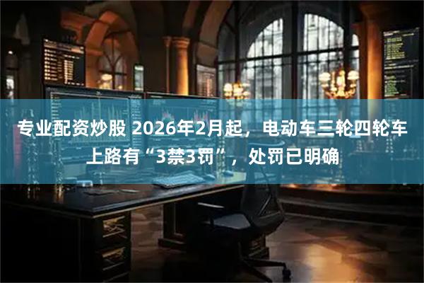 专业配资炒股 2026年2月起，电动车三轮四轮车上路有“3禁3罚”，处罚已明确